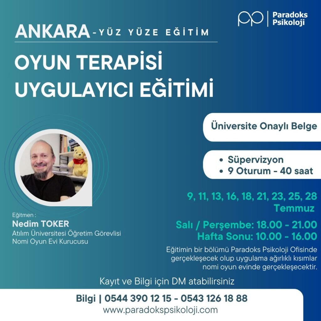 Ankara Oyun Terapisi Uygulayıcı Eğitimi