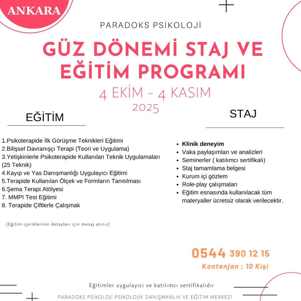 Psikoloji Staj Programı
